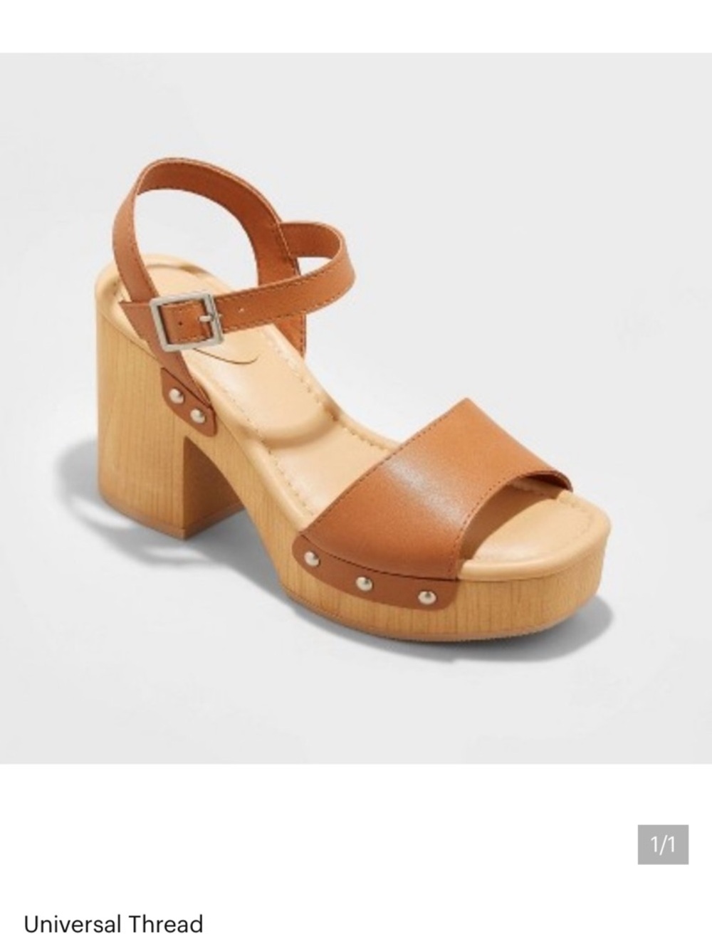 Universal Thread Cognac Platform Block Heel Sandals